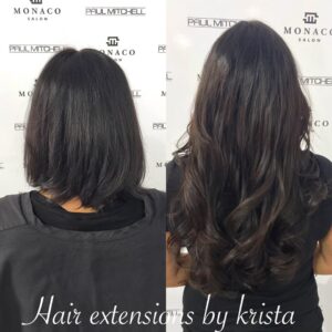 hair extensions by krista Monaco Salon Tampa