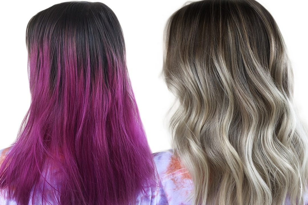 Hair Color Correction Before and After Images