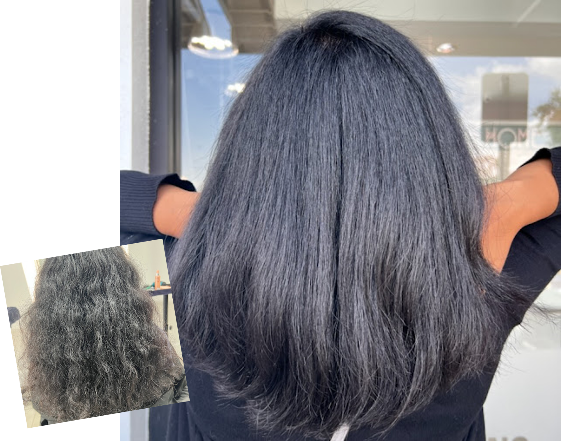 african american damaged hair before and after