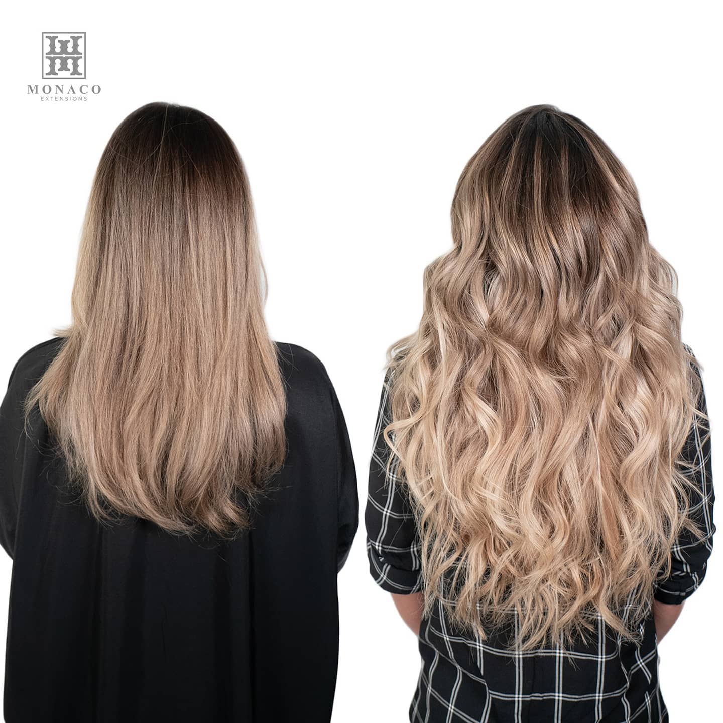 The surprising results ince you apply and style hair extensions. Clip in hair extensions before and after
