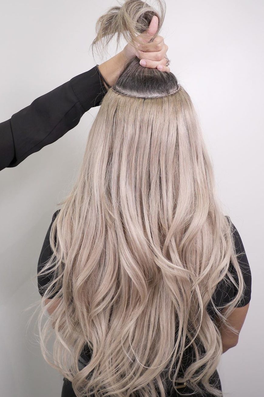 hand tied hair extensions seamless beaded rows tampa