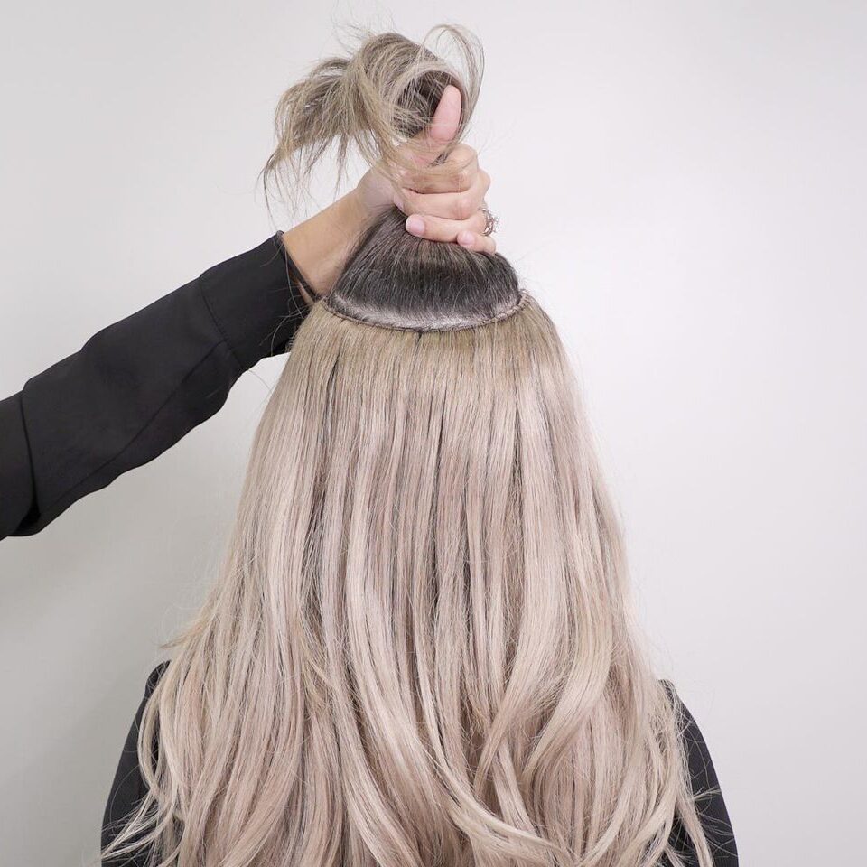 natural beaded row method hand tied hair extensions seamless beaded rows tampa