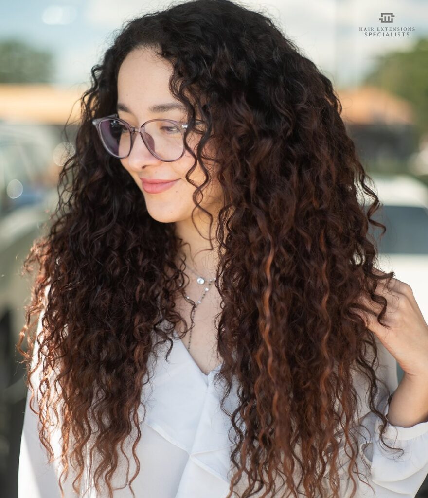 curly hair weft and bond extensions tampa before