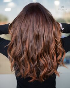 red dimensional hair color monaco salon tampa