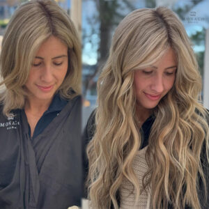 natural beaded row at monaco salon hand tied wefts