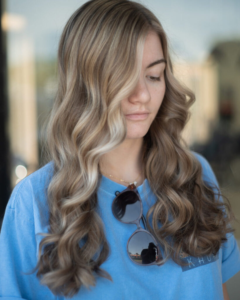 face framing highlights by monaco salon